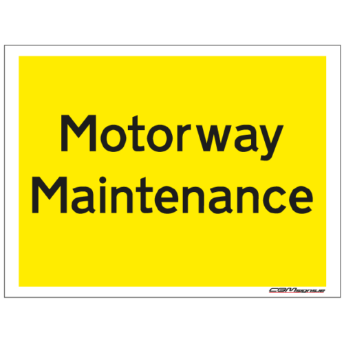 motorway maintenance construction sign