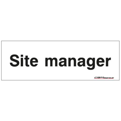 site manager sign