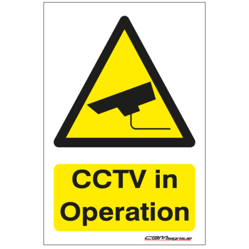 CCTV in operation Sign