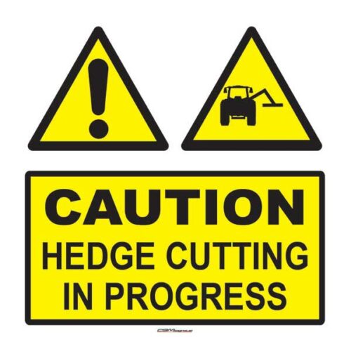 hedge cutting sign