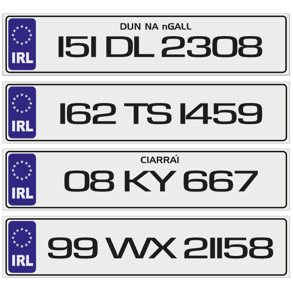 IRL Number Plates to order online