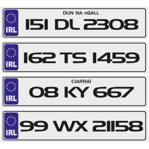 IRL Number Plates to buy online