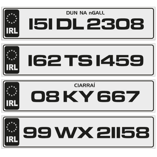 IRL Number Plates to buy online