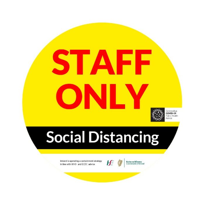 Social Distance STAFF ONLY Floor