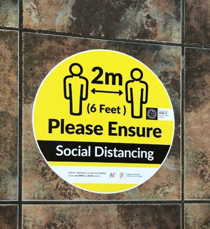 social distancing floor sticker