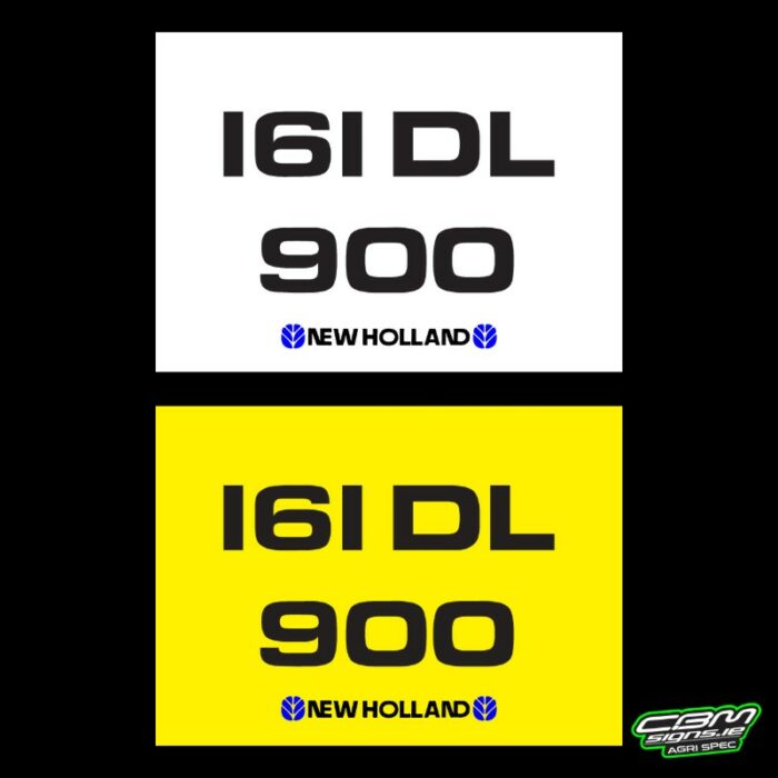 new holland trailer number plate