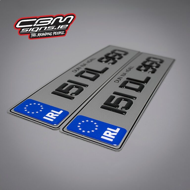 3D Gel Number Plates Ireland Gel Plates CBM Signs
